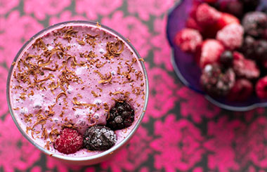 Mixed-Berry-and-Chocolate-Paleo-Smoothie