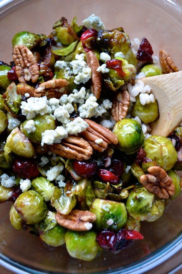 Brussels sprouts with cranberries and pecans