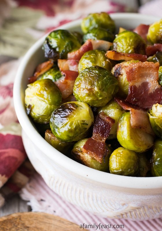 oven roasted brussels sprouts with bacon