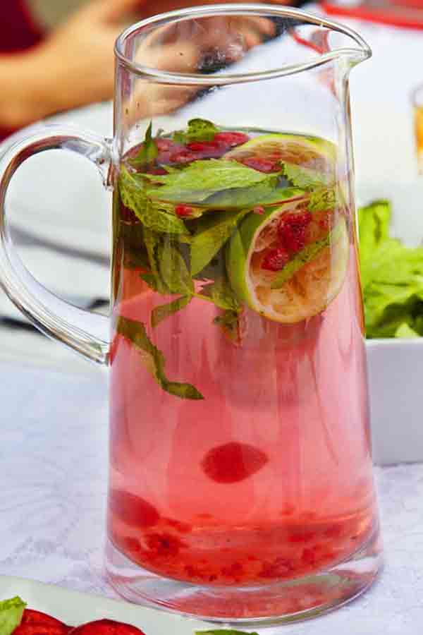 Raspberry And Mint Scented Water