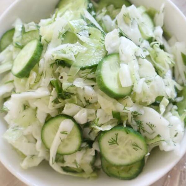 Keto Cabbage Cucumber Salad
