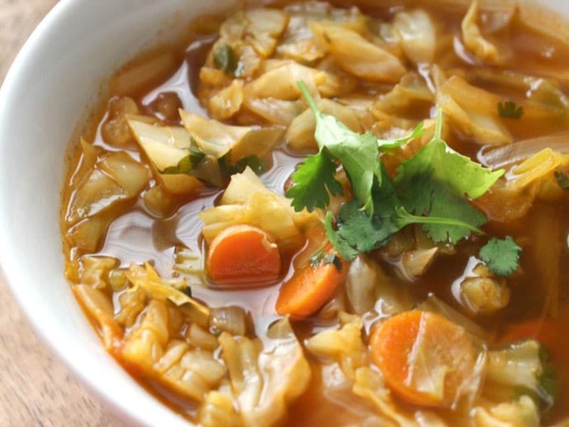 Spicy Cabbage Detox Soup    