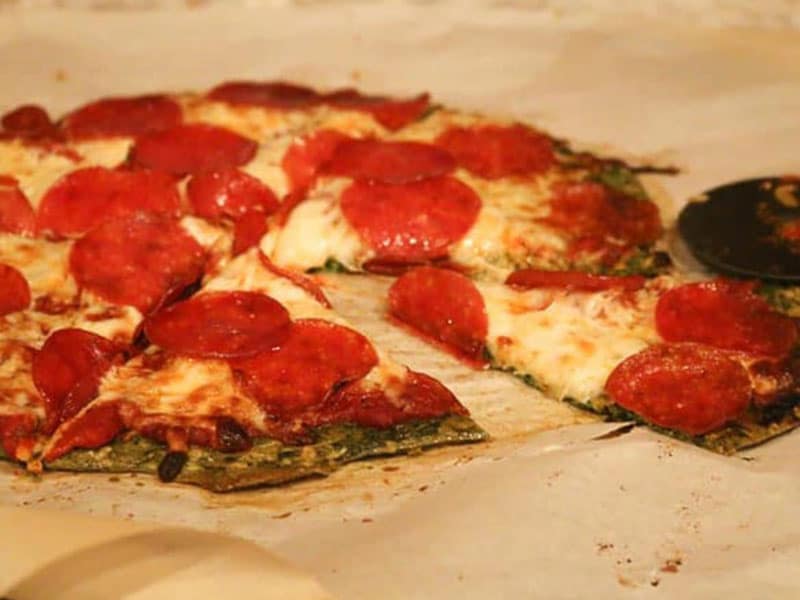Spinach Pizza Crust  