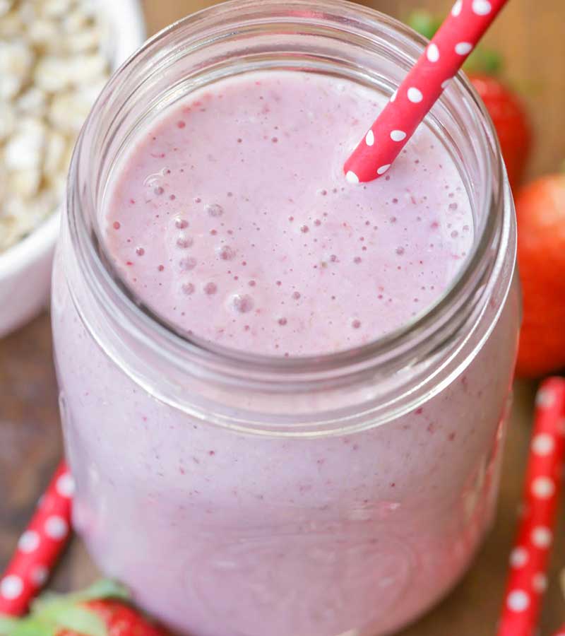 Strawberry Oatmeal Smoothie   