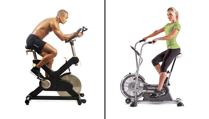 body position in air and spin bike